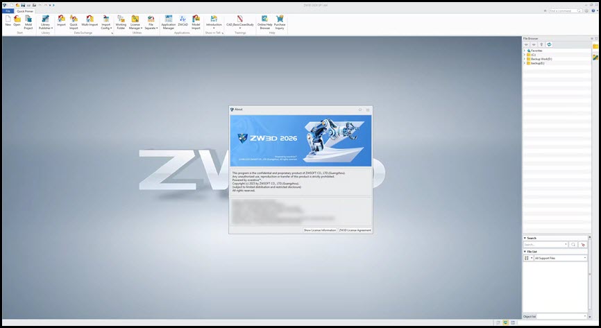 ZW3D 2026 SP1 (x64) โปรแกรมออกแบบ 3D CAD / CAM