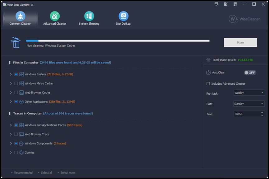 Wise Disk Cleaner 11 ล่าสุด โปรแกรมทำความสะอาดฮาร์ดดิสก์ ฟรี