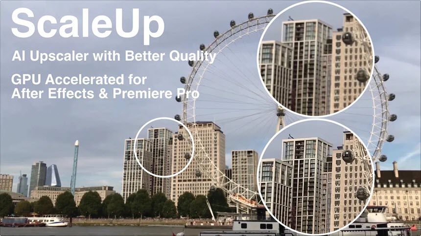 ScaleUP [AE พร้อม PR] Win ปลั๊กอินอัพสเกลด้วย AI สำหรับ AE , PR ล่าสุด โปรแกรม