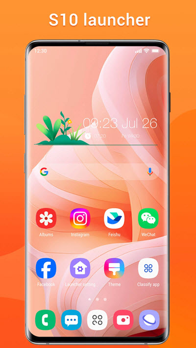 Super S10 Launcher Galaxy S10 Prime 5.7 APK แอป Launcher สไตล์ Galaxy S10 เปลี่ยนหน้าจอให้สวยลื่น โปรแกรม