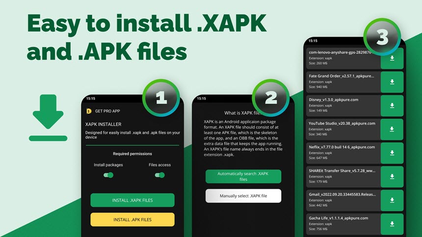 XAPK Installer Premium No Ads APK สำหรับ Android ล่าสุด ฟรี โปรแกรม