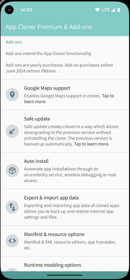 App Cloner Premium 1 APK สำหรับ Android ล่าสุด ฟรี โปรแกรม
