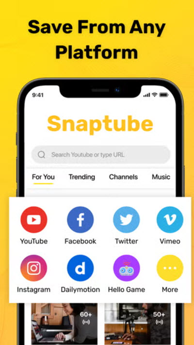 SnapTube VIP No Ads APK สำหรับ Android ล่าสุด ฟรี โปรแกรม