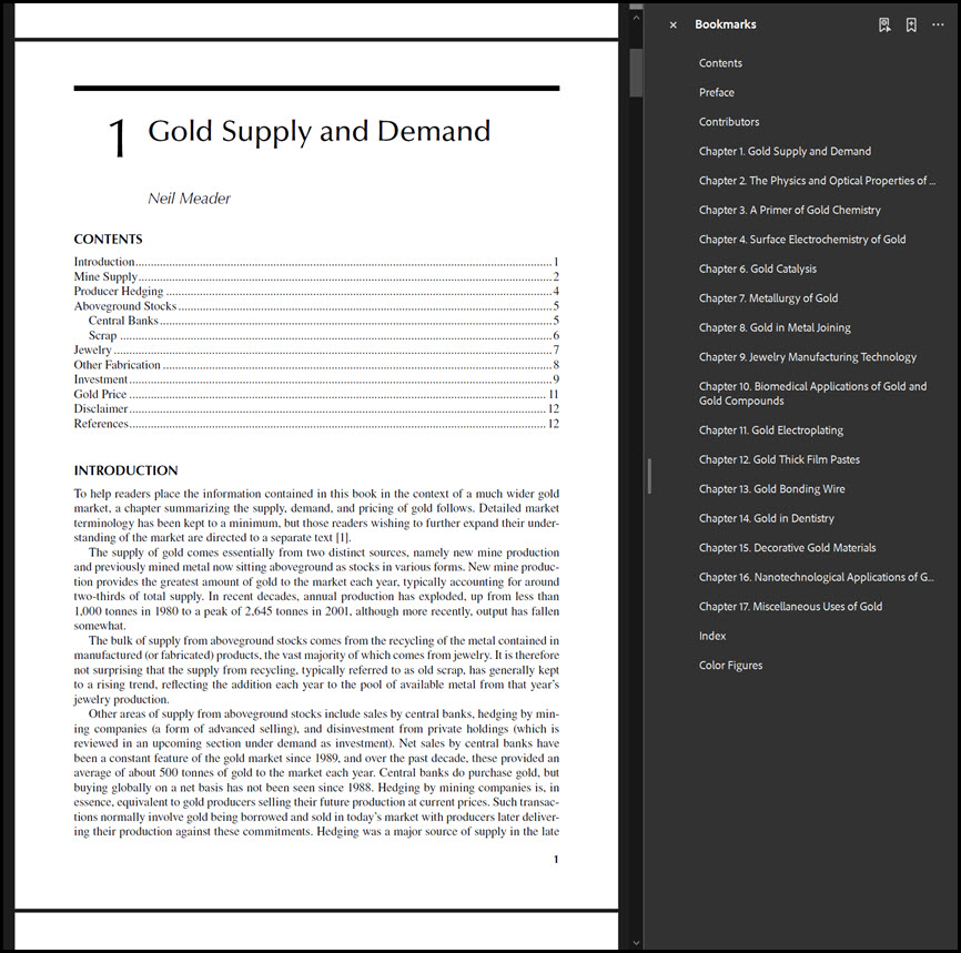 หนังสือ eBook Gold: Science and Applications โปรแกรม