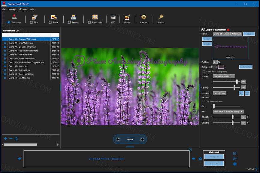 iWatermark Pro 2 ล่าสุด โปรแกรมใส่ลายน้ำรูปภาพ