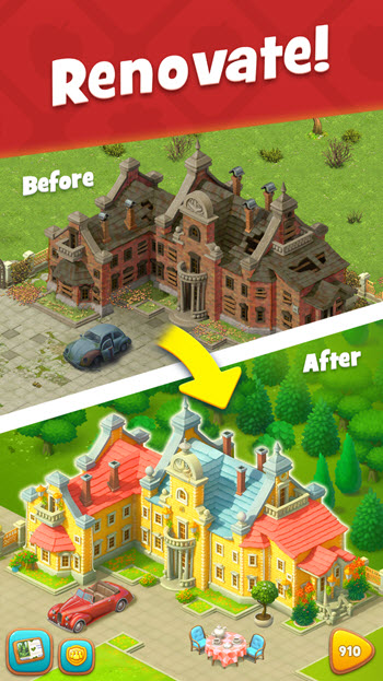 Gardenscapes Mod Money 9 APK ล่าสุด เกมจับคู่ ปรับแต่งสวน สนุกเพลิน เล่นได้ยาว โปรแกรม