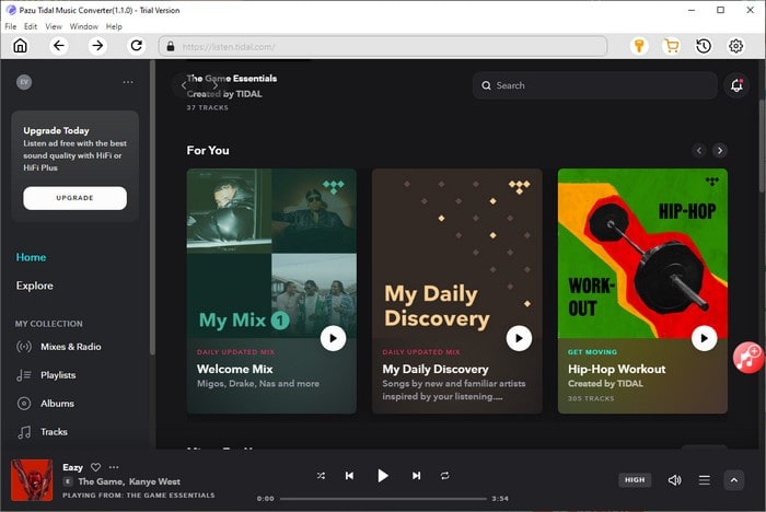 Pazu Tidal Music Converter 1 ล่าสุด โปรแกรมแปลงไฟล์เพลงจาก Tidal เป็น MP3 และ FLAC คุณภาพสูง