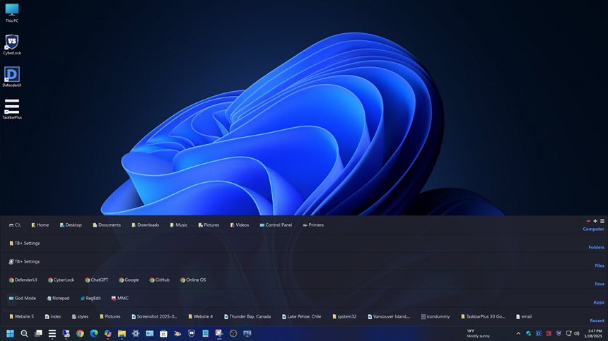 TaskbarPlus 0.59 โปรแกรมปรับแต่ง Taskbar Windows