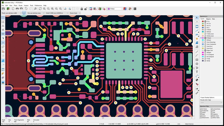 KiCad ล่าสุด โปรแกรมออกแบบแผงวงจร PCB
