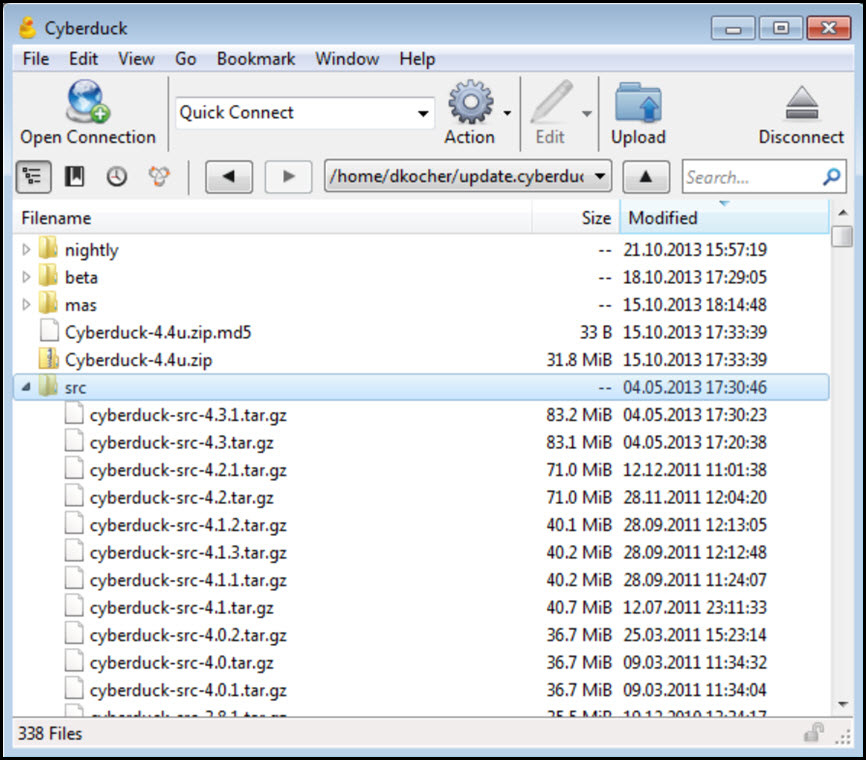 Cyberduck โปรแกรมจัดการไฟล์ผ่าน Cloud และ FTP ล่าสุด