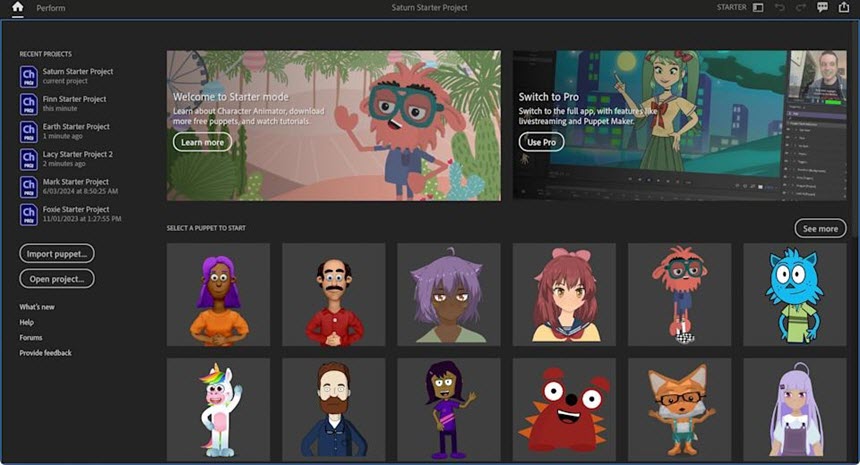 Adobe Character Animator 2026 ล่าสุด โปรแกรมสร้างแอนิเมชันอัจฉริยะ