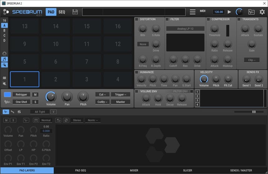 Apisonic Audio Speedrum ปลั๊กอิน Drum Sampler ล่าสุด โปรแกรม