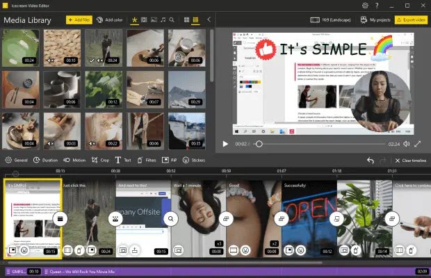 Icecream Video Editor Pro 3.25 โปรแกรมตัดต่อวิดีโอ ใช้ง่าย