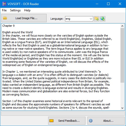 VovSoft OCR Reader โปรแกรมแปลงภาพเป็นข้อความ