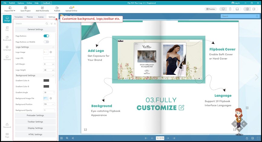 Flip PDF Plus Corporate 7 ล่าสุด แปลงไฟล์ PDF เป็น E-book แบบพลิกหน้าได้ โปรแกรม