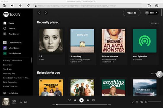 Ondesoft Spotify Music Converter โปรแกรมแปลงเพลงจาก Spotify เป็น MP3