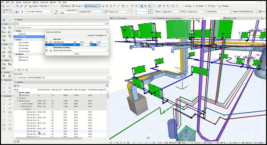Graphisoft MEP Designer 29 ล่าสุด โปรแกรมออกแบบระบบ MEP