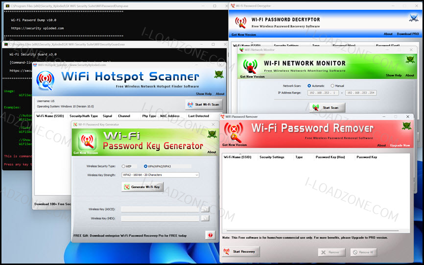 SX WiFi Security Suite 9.0 ชุดเครื่องมือแฮ็ค Wi-Fi ข้างบ้าน โปรแกรม