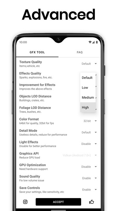 GFX Tool (Donated) APK เวอร์ชั่นล่าสุด แอปปรับกราฟิกเกมให้ลื่น ปลดล็อก 90/120 FPS โปรแกรม