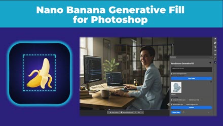 Nano Banana Generative Fill for Photoshop v2.3.0 ปลั๊กอิน AI เจนภาพและเติมวัตถุ ฟรี ไม่ต้องง้อเครดิต