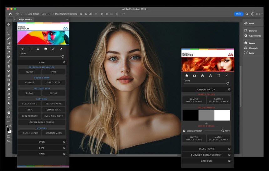 Creative Magic Panel – Color Match Pro v3 Plugin for Photoshop ปลั๊กอินจับคู่โทนสีและดึงมู้ดภาพอัจฉริยะในคลิกเดียวสำหรับ Photoshop ล่าสุด โปรแกรม