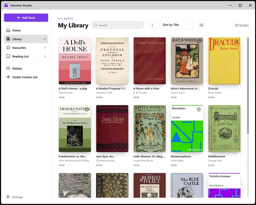Obsidian Ebook Reader Premium 2 ล่าสุด โปรแกรมอ่านและจัดระเบียบ Ebook รองรับไฟล์ EPUB และ PDF