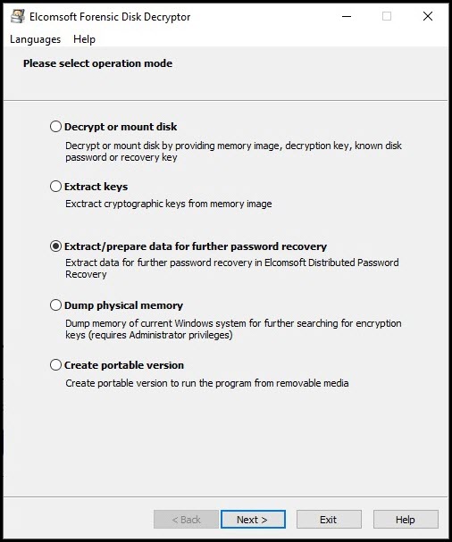 Elcomsoft Forensic Disk Decryptor 2 ล่าสุด โปรแกรมถอดรหัส BitLocker และกู้ข้อมูลดิสก์เข้ารหัสบน PC