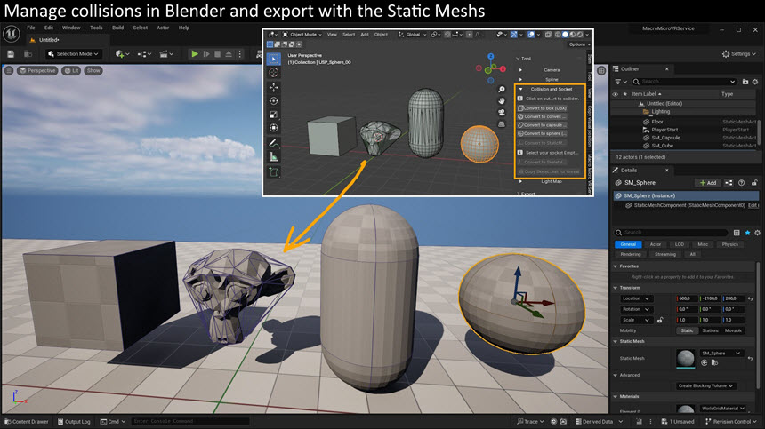 Blender For Unreal Engine ปลั๊กอินส่งออกไฟล์ 3 ล่าสุด มิติและสตรีมไลน์เวิร์กโฟลว์สู่ Unreal Engine โปรแกรม