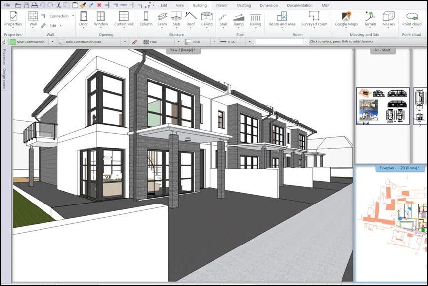 GstarBIM 2027 (x64) โปรแกรมเขียนแบบ CAD สถาปัตย์ และจัดการโครงสร้างระบบ BIM ครบวงจร