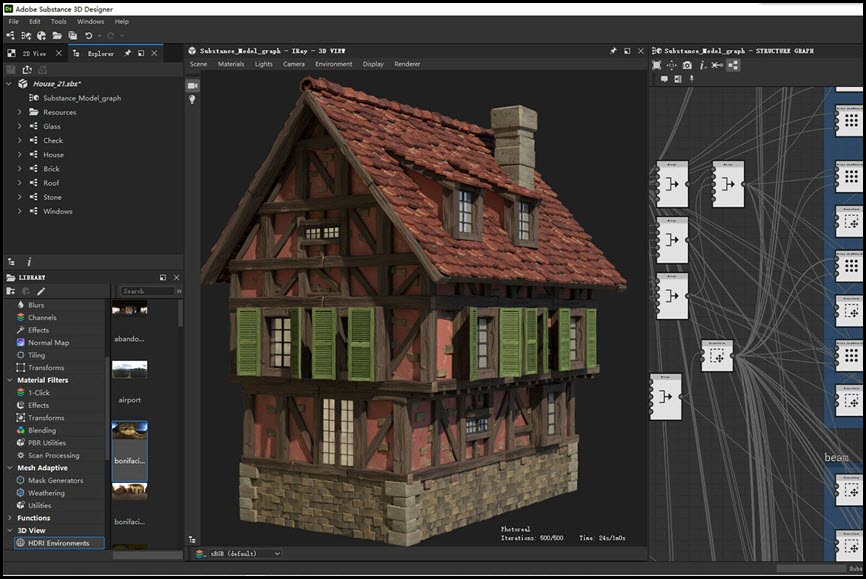 Adobe Substance 3D Designer โปรแกรมสร้างเท็กซ์เจอร์ วัสดุ 3D และลวดลายสมจริง ล่าสุด