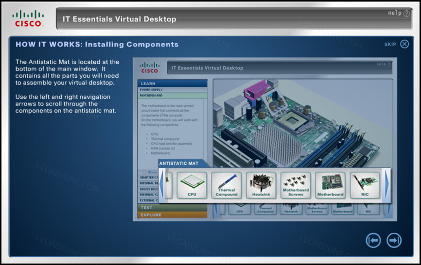 Cisco IT Essentials Virtual Desktop & Virtual Laptop โปรแกรมจำลองการประกอบคอมพิวเตอร์และโน้ตบุ๊กเสมือนจริง