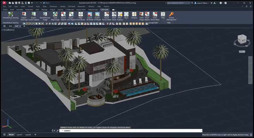 CAD-Earth for AutoCAD 2021 ล่าสุด-2027 ปลั๊กอินเชื่อมต่อข้อมูล Google Earth และแผนที่ 3D บน AutoCAD โปรแกรม
