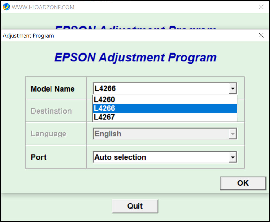โปรแกรมเคลียร์ซับหมึก Epson L4260 L4266 L4267 (EURO) ฟรี