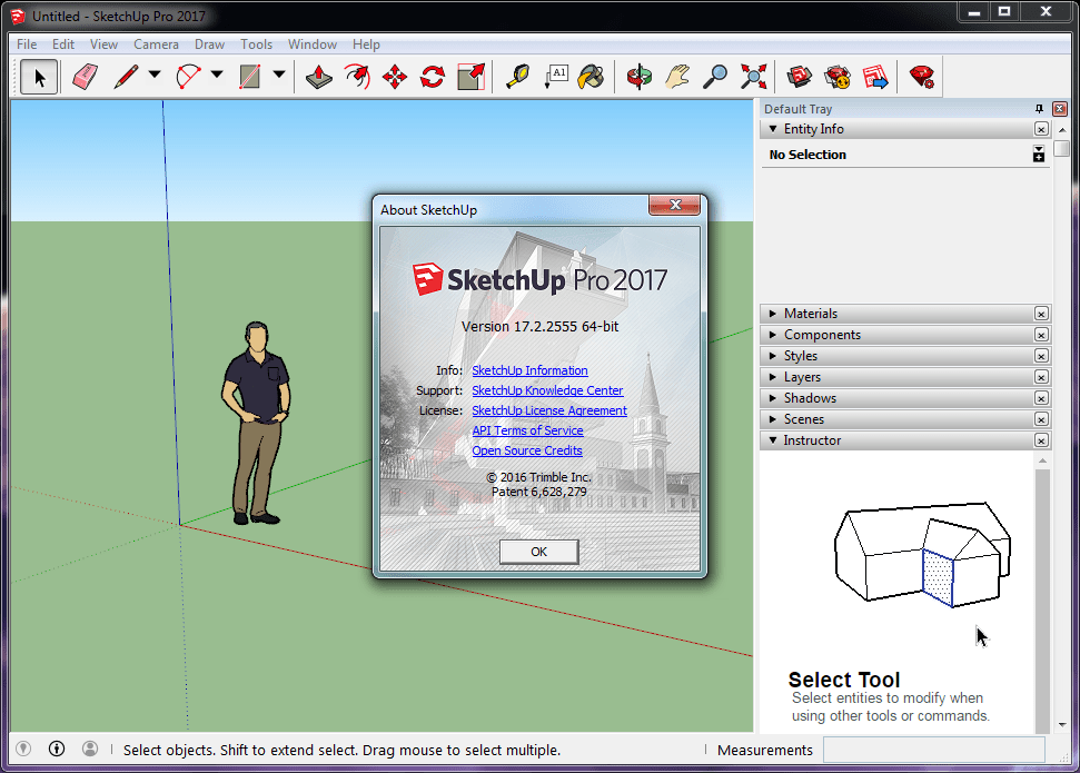 SketchUp Pro 2017 (64Bit) Full โปรแกรมออกแบบบ้าน 3D ฟรี