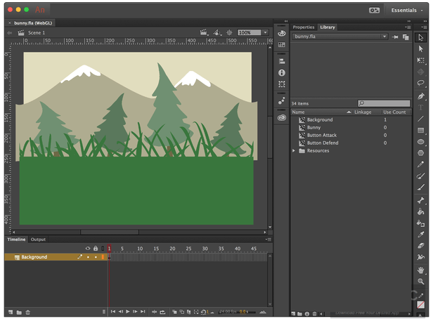 Adobe Animate CC 2017 (64Bit) Full โปรแกรมทำอนิเมชั่น ฟรี