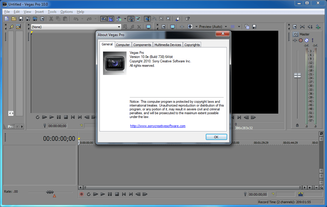 Sony Vegas Pro 10.0e Full พร้อมวิธีติดตั้ง โปรแกรม ตัดต่อวิดีโอ ฟรี