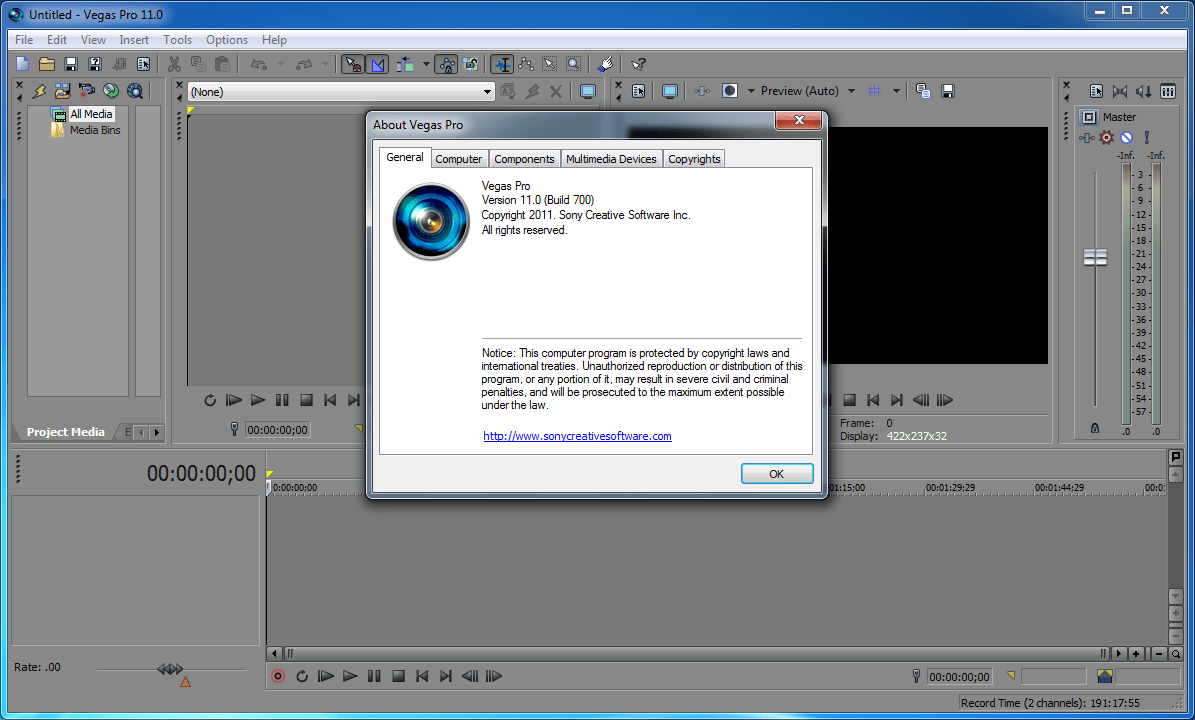 Sony Vegas Pro 11.0 พร้อมวิธีติดตั้ง (32Bit/64Bit) Full โปรแกรมตัดต่อวิดีโอ ฟรี