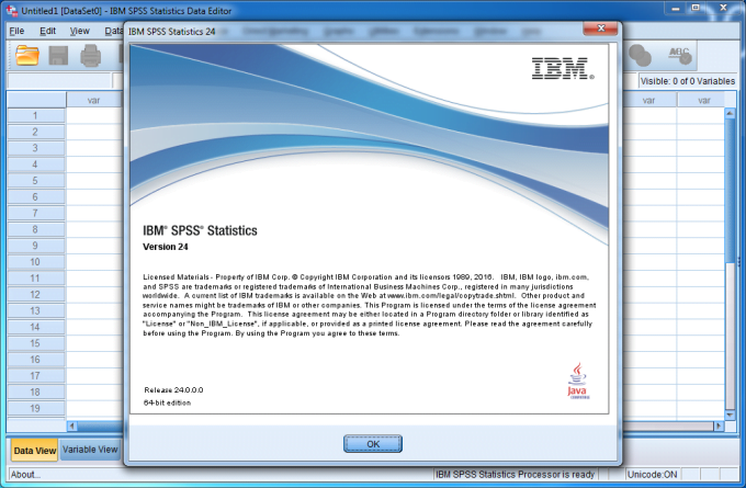 IBM SPSS Statistics 24 (32Bit/64Bit) Full โปรแกรมวิเคราะห์ทางสถิติ