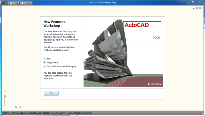 AutoCAD 2009 Full โปรแกรมเขียนแบบ CAD 2D / 3D ฟรี
