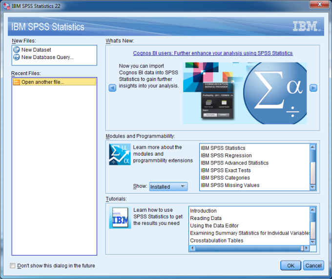 IBM SPSS Statistics 22 (32Bit/64Bit) Full โปรแกรมวิเคราะห์ทางสถิติ ฟรี