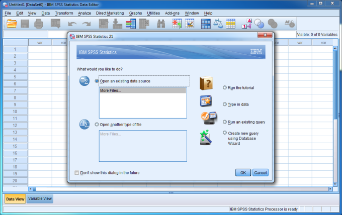 IBM SPSS Statistics 21 (32Bit/64Bit) โปรแกรมวิเคราะห์ทางสถิติ
