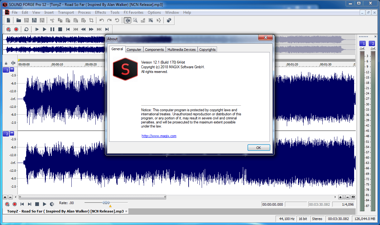 MAGIX SOUND FORGE Pro Suite 12 ล่าสุด โปรแกรมตัดต่อเสียง