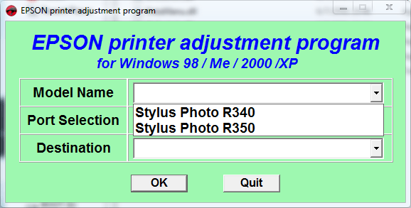Epson Adjustment Program R340 R350 (EAL/ESP/EHK/ETT)