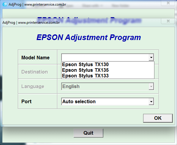 Epson Adjustment Program TX130 TX133 TX135 (EAL)