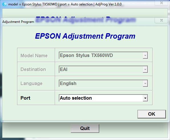Epson Adjustment Program TX560WD (EAI)