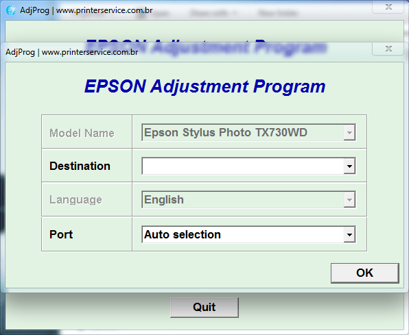 Epson Adjustment Program TX730WD (LATIN)