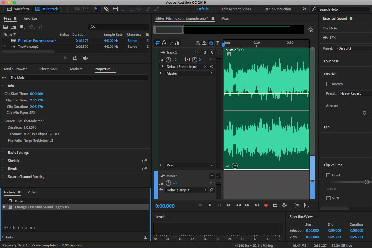 Adobe Audition CC 2019 (64Bit) Full โปรแกรมตัดต่อเสียง ฟรี