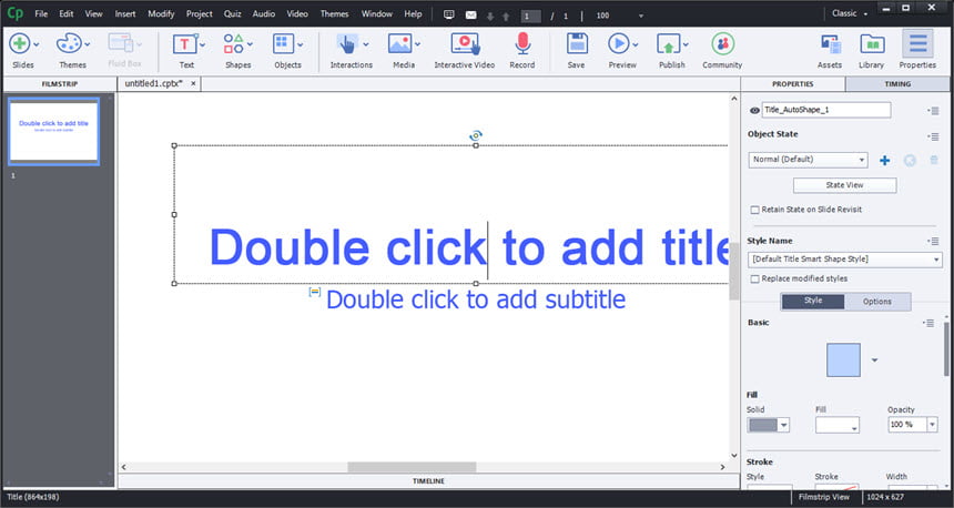 Adobe Captivate 2019 ล่าสุด โปรแกรมสร้างสื่อการสอน