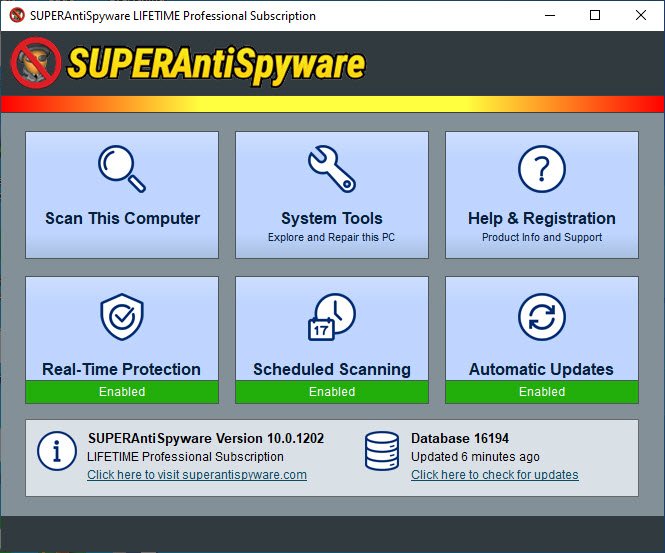 SUPERAntiSpyware Pro X 10 ล่าสุด โปรแกรมป้องกันมัลแวร์อัจฉริยะด้วย AI