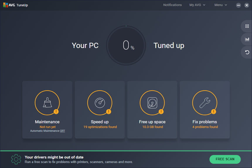 AVG TuneUp 21.2 เร่งความเร็ว PC ล้างไฟล์ขยะ โปรแกรม